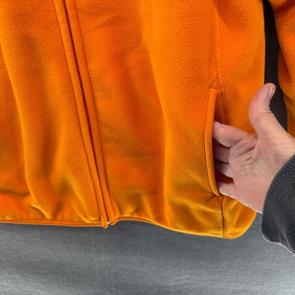 Uniqlo Jacket Womens Extra Large Orange Fleece Full Zip Long Sleeve Lightweight - Picture 6 of 14